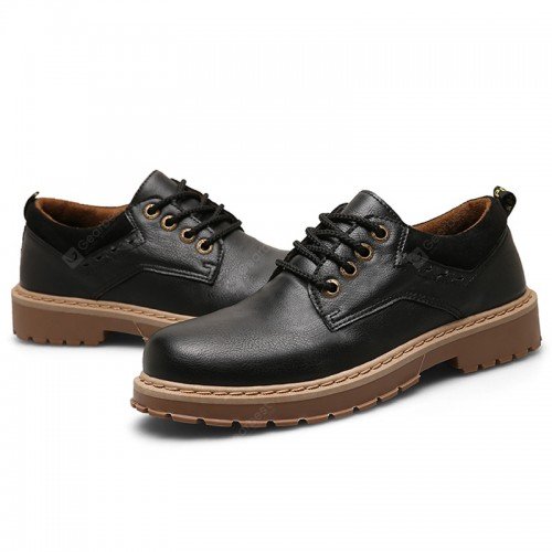 SYXZ 354 Retro Men's Tooling Leather Shoes